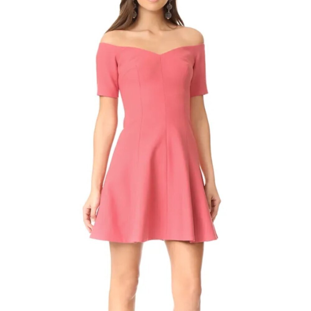 CINQ À SEPT 'Kenna' Off-The Shoulder Ponte Mini-Dress, Baroque Rose